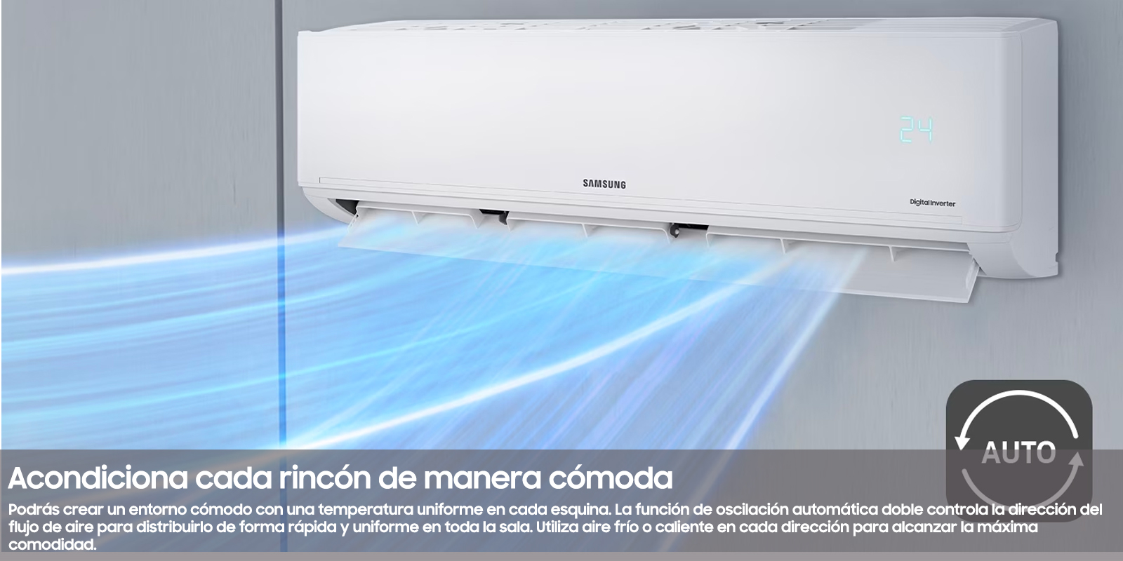 Aire Acondicionado Samsung Split Inverter, Frío & Calor