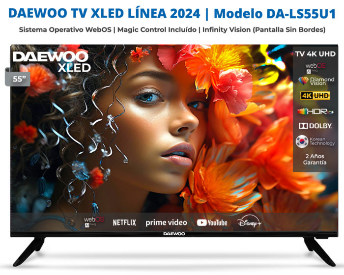 SMART TV DAEWOO XLED 55" 4K UHD WEBOS DOLBY AUDIO CON MAGIC CONTROL | DA-LS55U1