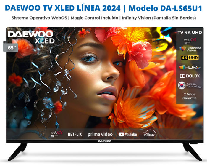 SMART TV DAEWOO XLED 65" 4K UHD WEBOS DOLBY AUDIO CON MAGIC CONTROL | DA-LS65U1
