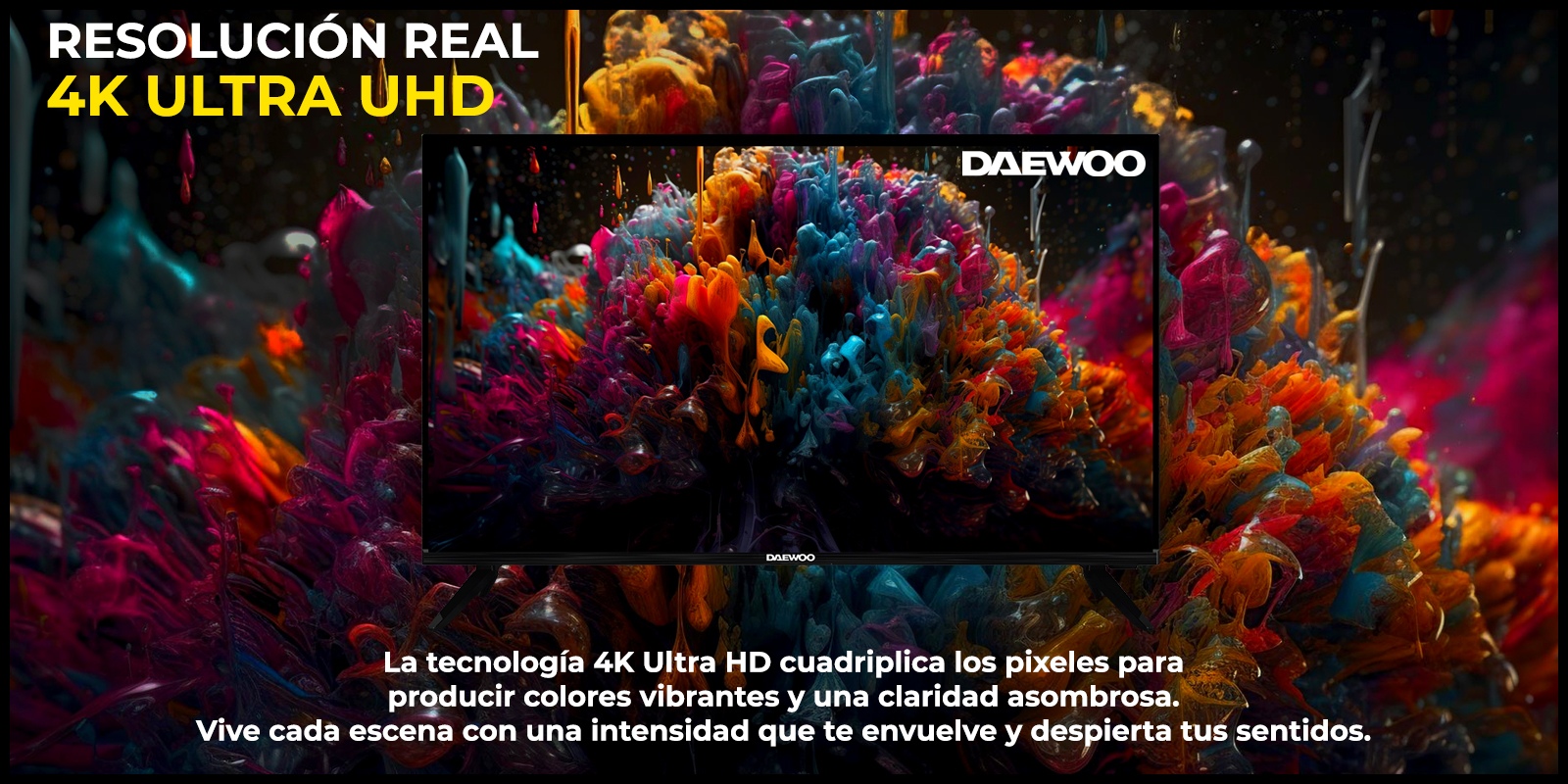 SPECS SMART TV DAEWOO XLED 4K UHD