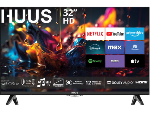 SMART TV HUUS 32″ HD LINEA 2025 WEBOS SOUNDBAR INCORPORADO | 32UH25WO